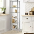 thumbnail image 6 of 6-Tier Wire Shelving Unit Adjustable Metal Shelving 600Lb Capacity Storage Shelves for Closet Kitchen Wire Rack Shelf Organizer for Small Space, Silver, 6 of 8