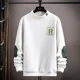 thumbnail image 4 of Sudadera para hombre, ropa blanca para hombre, jersey sin capucha, camiseta cálida, retazos, diseño estético de lujo, emo, suelta para invierno, 4 of 5