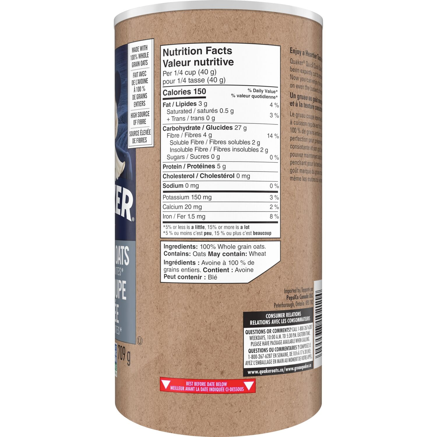 Quaker Gruau coupe épointée à cuisson rapide