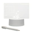 thumbnail image 2 of SDJMa Acrylic Dry Erase Calendar Whiteboard with Light Up Stand, Desktop Monthly Calendar to Do List Planning Boards, Personalized LED Night Light with Erasable Markers, USB/Battery Powered, 2 of 8