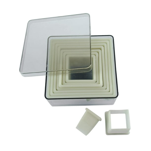 Set de cortadores cuadrados de Buyer, 9 piezas, para tartas y tartas