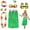 Green, variant on 8 Pack Hula Skirt Kit for Women Men Hawaiian Luau Party Supplies Grass Skirt Kit