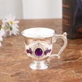 thumbnail image 2 of Vasos con asa, vaso de cristal grabado con asa para bar, cocina, comedor Plata Morado, 2 of 7