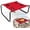 Red, variant on Portable Beach Table Foldable Camping Picnic Table with Cup Holder and Phone Pockets Lightweight Stable for Tailgate Travel Fishing Hiking and Outdoor Adventures(Green,Solid Pattern)