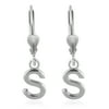 Shop LC Women Fathers Day Elegant Earrings Platinum over Dangle Drop Initial 925 Silver