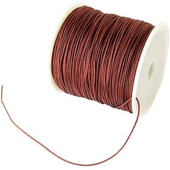 1 Roll Nylon Thread Chinese Knotting Cord Beading Cord for Beading Jewelry Making Saddle Brown 0.8mm 100yards/roll
