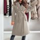 thumbnail image 4 of Abrigo informal de manga larga sin capucha y chaquetas para otoño e invierno para mujer, abrigo informal de manga larga con cuello de traje, cárdigan liso con botones, abrigo cortavientos para mujer., 4 of 9