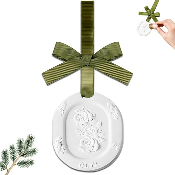 Clay Disk Essential Oil, Passive Diffusers for Essential Oils, 6 Aroma Flower Car Passive Essential Oil Diffuser for Cars, Room, Office, Improves Sleep, Relieves Stress(Cedarwood)