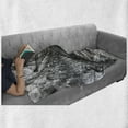 thumbnail image 6 of Vintage Soft Flannel Fleece Blanket, Old Fashion Sketch of a Crocodile in Forest Wildlife Nature Woods Fossil Picture, Cozy Plush for Indoor and Outdoor Use, 50" x 60", Charcoal Grey, by Ambesonne, 6 of 6