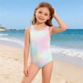 thumbnail image 4 of Grblisyd Girls Swimsuit Size 10-12 Cute Cartoon Bathing Suit Crew Neck One Piece Sporty Quick Dry Girls' Swimwear, 4 of 6