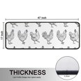 thumbnail image 5 of Kitchen Rugs Sets Of 2,White Chicken Sketch Pattern Anti Fatigue Kitchen Mat Rugs Non Slip Washable,Decorative Kitchen Floor Mats for Kitchen,Sink,Laundry,17"x47"+17"x47", 5 of 5