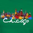 thumbnail image 3 of CafePress - Chicago Illinois Skyline Women's Dark T Shirt - Women's Traditional Fit Dark T-Shirt, 3 of 4