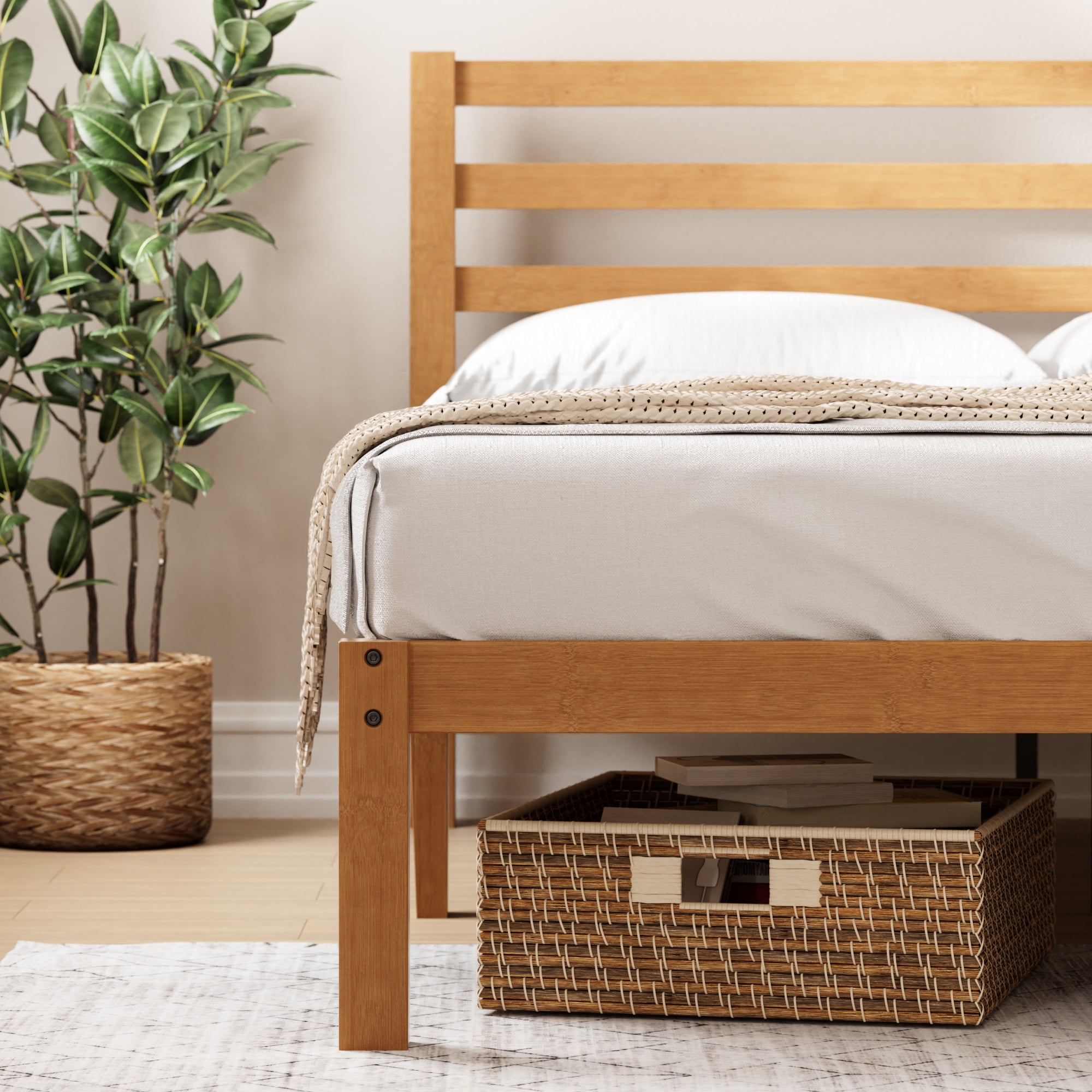 Zinus Maddie Bamboo Platform Bed Frame, Full