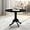 Black, variant on 40-inch Round Dining Table, Mid Century Modern Kitchen Table with Circle Tabletop & Curved Trestle Legs, Pedestal Dinette Table for 4, Leisure Coffee Table for Bistro (Natural)