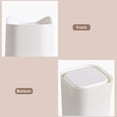 thumbnail image 2 of Generic Compact Pink Swing-Lid Desktop Trash Bin for Home, Office, and Bedroom - Creative Mini Waste Basket with 2L Capacity and Independent Inner Cylinder, 2 of 6