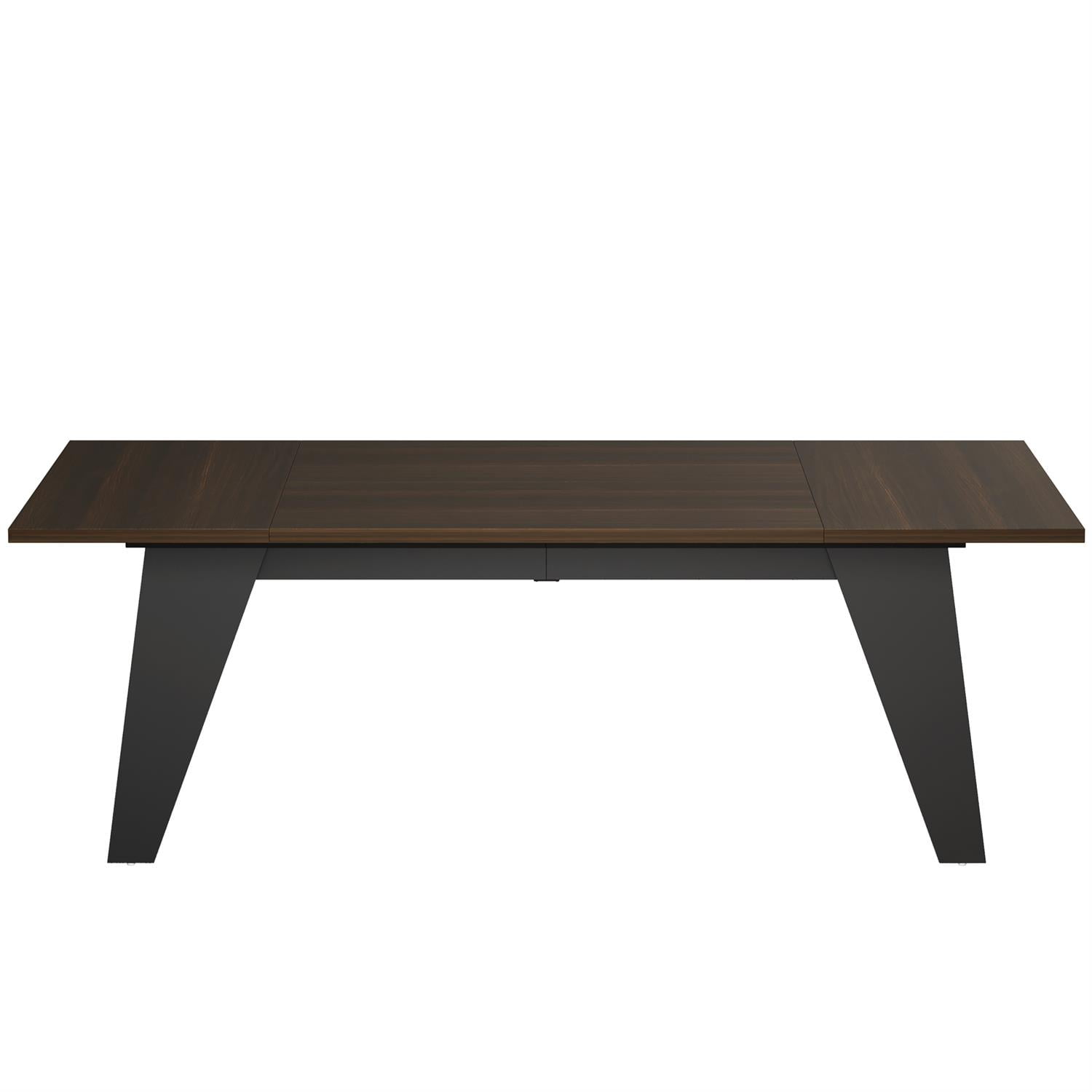 Demi Bonn 71" Large Round Conference Table, Modern Diameter Oak Desk for Home Office and Dining Room, Sturdy Construction, Brown