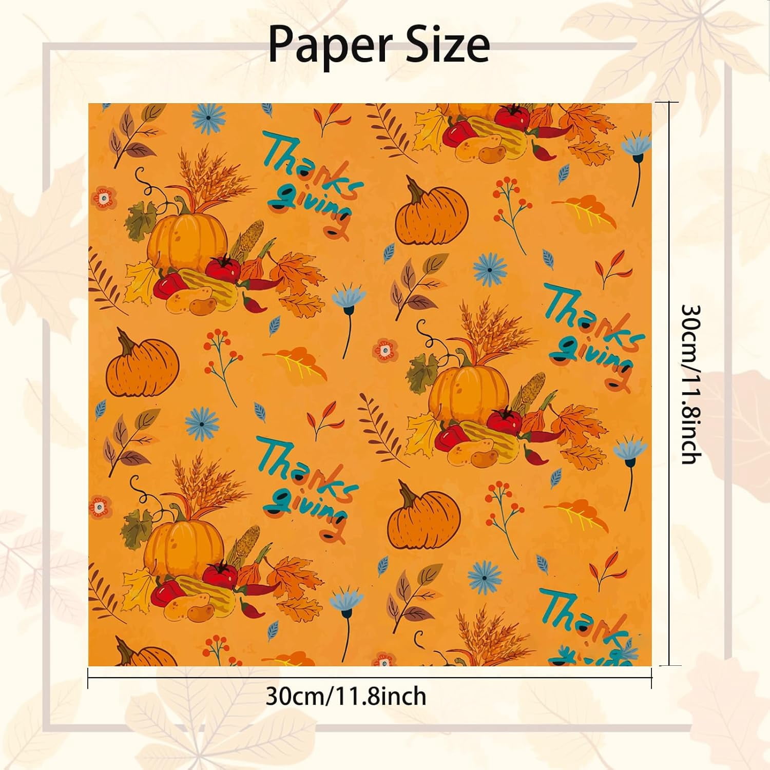 24 Blatt Herbst-Bastelpapier – Doppelseitiges Büffelkaro-Muster, 15,2 X 15,2 Cm – Perfekt Für Scrapbooking, Karten & Herbst-Deko