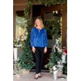 thumbnail image 5 of The Pioneer Woman Crochet Cuff Raglan Sleeve Velvet Blouse, Womens, 5 of 8