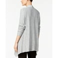 thumbnail image 2 of Alfani Womens Draped Cardigan Sweater, Grey, X-Large, 2 of 2