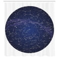 thumbnail image 3 of Ambesonne Constellation Shower Curtain, Sky Map Northern, 69"Wx75"L, Blue Cream Violet Blue, 3 of 3