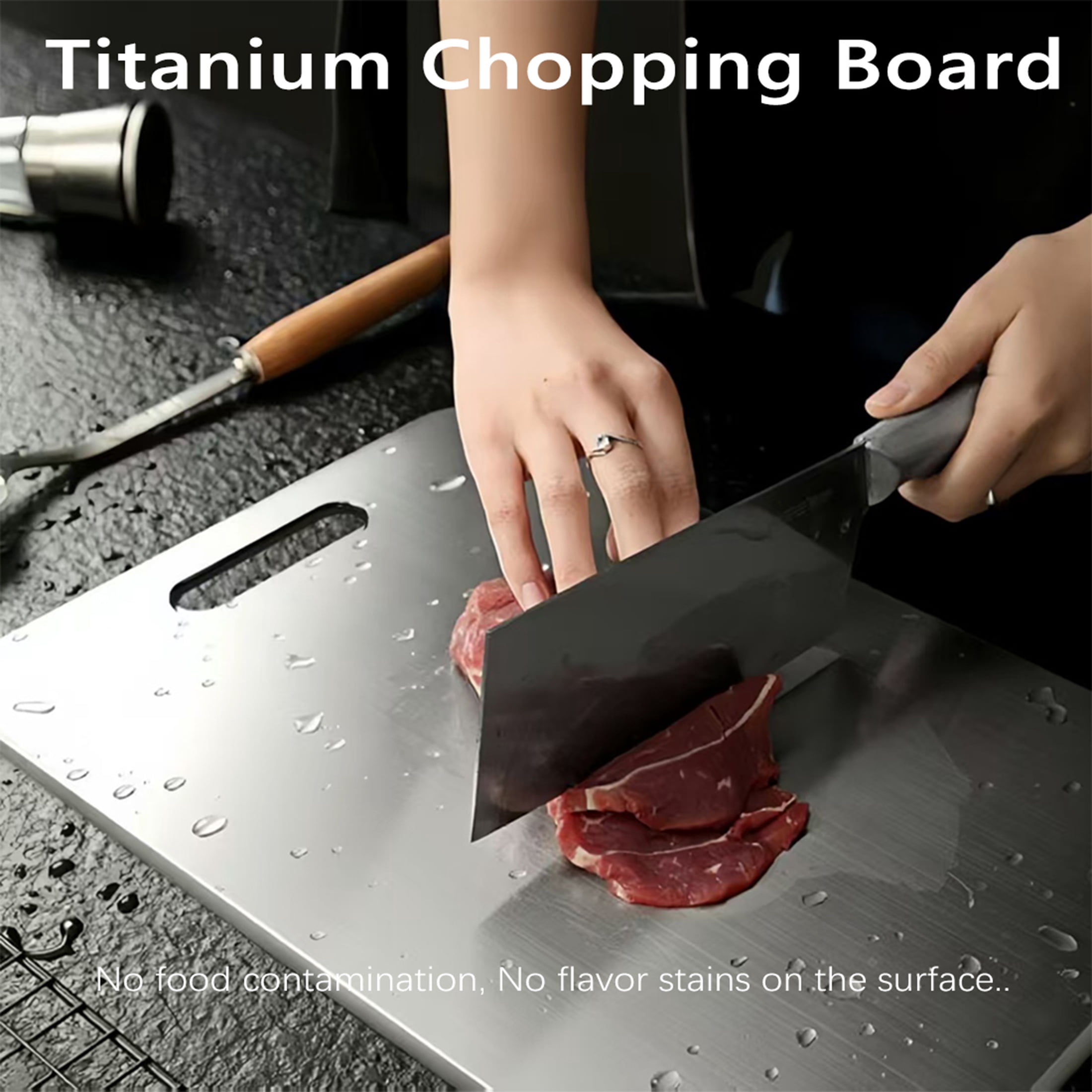 Titanium Cutting Board-3 pack Titanium Cutting Boards for Kitchen/Double Sided Titanium Cutting Mat(S+M+L)