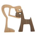 thumbnail image 4 of Estatuilla escultura de perro perfecl decoración hogar estante Oficina escritorio 18x15x1.2CM Estatua de resina de lobo, 4 of 8