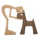 thumbnail image 4 of Perro hombres mujeres escultura arte estatua tallada moderna mano tallada perro decoración colección librería tienda ventana Decoración de 18x15x1.2CM A Sunnimix Estatua de resina de lobo, 4 of 8