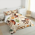 thumbnail image 4 of Manfei Cartoon Groovy Daisy Bedding Comforter Set, Rustic Cowgirl Cowboy Twin Comforter Sets, Bohemian Western Theme Reversible Bedding Set, Breathable Home Decor, 2pcs, 4 of 9