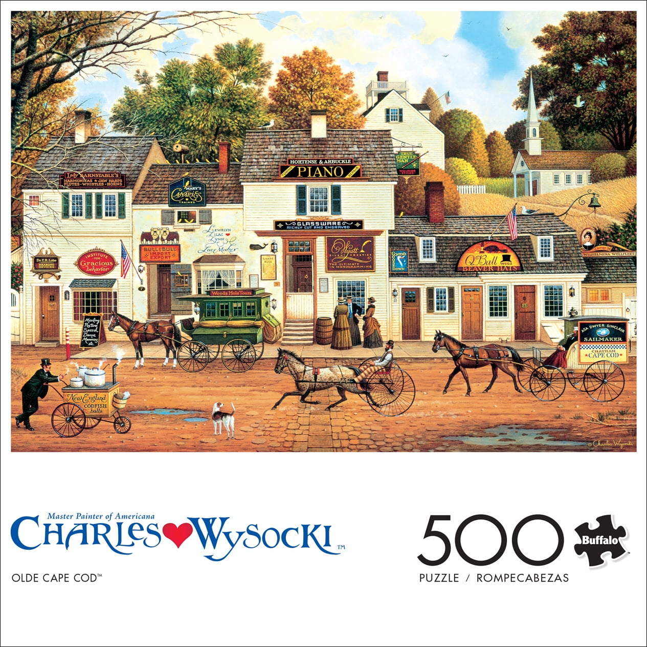 Buffalo Games 500-Piece Charles Wysocki Olde Cape Cod Interlocking Jigsaw Puzzle