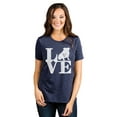 thumbnail image 2 of Love Bulldog Women's Fashion Relaxed T-Shirt Tee Heather Navy 2X-Large, 2 of 3