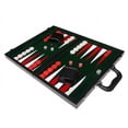 thumbnail image 3 of 15-inch Leatherette Backgammon Set - Inlaid Velvet Field - Black/Green, 3 of 12