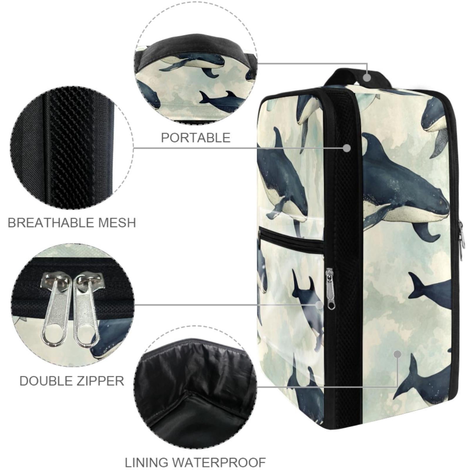 Whale Premium Polyester Shoe Organizer - Stylish Shoe Boxes for Neat Storage - 23x31cm/9x12in Size - Durable & Compact Solution
