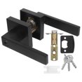 thumbnail image 2 of LOLIPPYY Exterior Door Handle: Aluminum Alloy Door Handle Lock With Key - Square Bedroom Knob Lock For Home Apartment Bathroom Passage And Privacy Use, 2 of 7