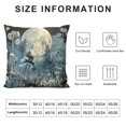 thumbnail image 5 of Patifu Moon Flowers Graphic Decorative Cushion Throw Pillow Cover for Home Couch Living Room Sofa Short Plush - 1PC Printed on Both Sides 24x24in, 5 of 5