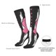 thumbnail image 4 of Fotbe Ribbon Breast Cancer Awareness Calcetas Divertidas Estampadas para Hombre y Mujer, Calcetas de Algodón hasta la Rodilla para Caminar, Correr, Enfermería y Embarazo, 4 of 6