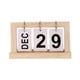 thumbnail image 1 of Calendario de escritorio de madera perpetuo, decoración del hogar, vintage, decoración de escritorio. Color madera claro, 1 of 9