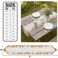 thumbnail image 3 of Fall Thanksgiving Table Runner Linen Burlap Table Runner 72 Inches Long Farmhouse Pumpkin Maple Leaf Flower Wood Dresser Scarves for Kitchen Island Coffee Dining Room Party Holiday Decoration 18"x72", 3 of 8
