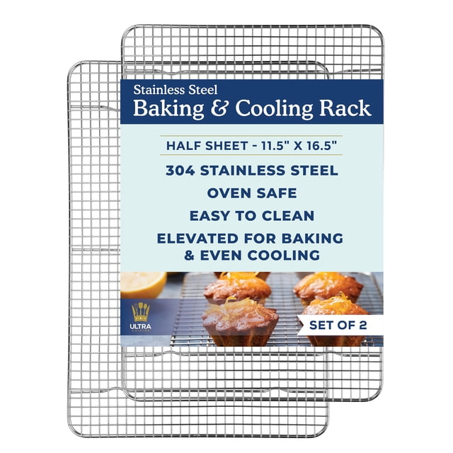 Set de rejillas de enfriamiento Ultra Cuisine 29 x 42 cm de acero inoxidable