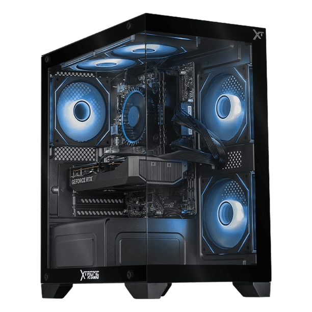 Computadora Gamer con IA Xtreme PC Gaming NVIDIA GeForce RTX 5050 Intel Core i5 12400F 16GB SSD 1TB WIFI BT Black experiencia de juego fluida en nivel medio