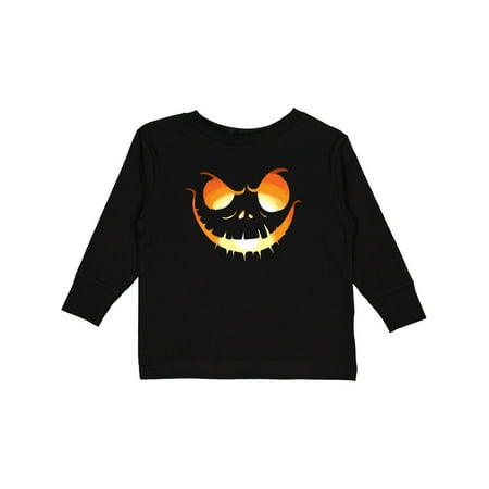 

Inktastic Pumpkin with Wicked Smile in Spooky Orange Gift Toddler Boy or Toddler Girl Long Sleeve T-Shirt