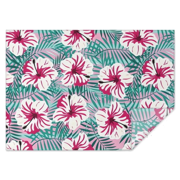 Pioneer Flower Floral Print Pattern Rectangle Tablecloth 60"x84",Waterproof Polyester Rectangle Table Cloth, Wipeable Spillproof Polyester Tablecloth for Dining, Camping, Indoor and Outdoor