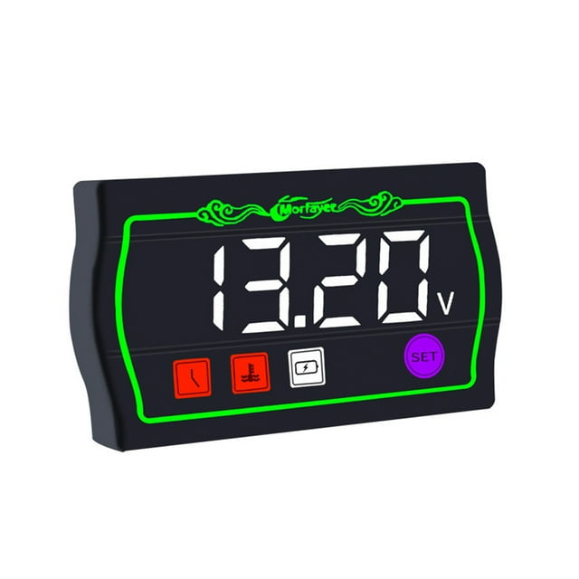Motorcycle 4-in-1 Water Temperature Meter with Intelligent RPM Display, S7 Waterproof, Touch Control Settings, 12/24H Time Switch, Stopwatch & Automatic Fault Diagnosis (Customizable s: High