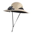 thumbnail image 1 of Hudfg Solar Powered Fan Hat Wide Brim For Outdoor Fishing, Boonie Sun Hat With 2 Solar Fans, 3 Speed Adjustable, 1 of 5