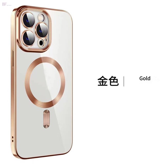 Para Iphone 14 13 12 11 Pro Max Galvanizado Magnético De Vidrio Templado Lente De Protección Caso Gao Jiahui unisex