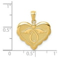 thumbnail image 6 of 14k Yellow Gold Angel in Heart Charm Pendant, 6 of 7