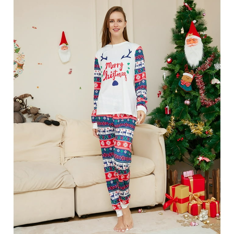 Baozhu Family Holiday Matching Pajamas Sets Matching Christmas Pajamas For Couple Bf and Gf Walmart