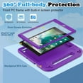 thumbnail image 3 of SUPNICE Kids Case with Screen Protector for iPad 9.7 Inch 2018/2017, Shockproof Convertible Handle Stand Kids Case for iPad 9.7 2017/2018 (iPad 5th and 6th Generation),iPad Air 2, Purple, 3 of 7