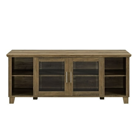 Light Oak Half Height Door - Pemberly Row TV Stand with Middle Doors in Rustic Oak