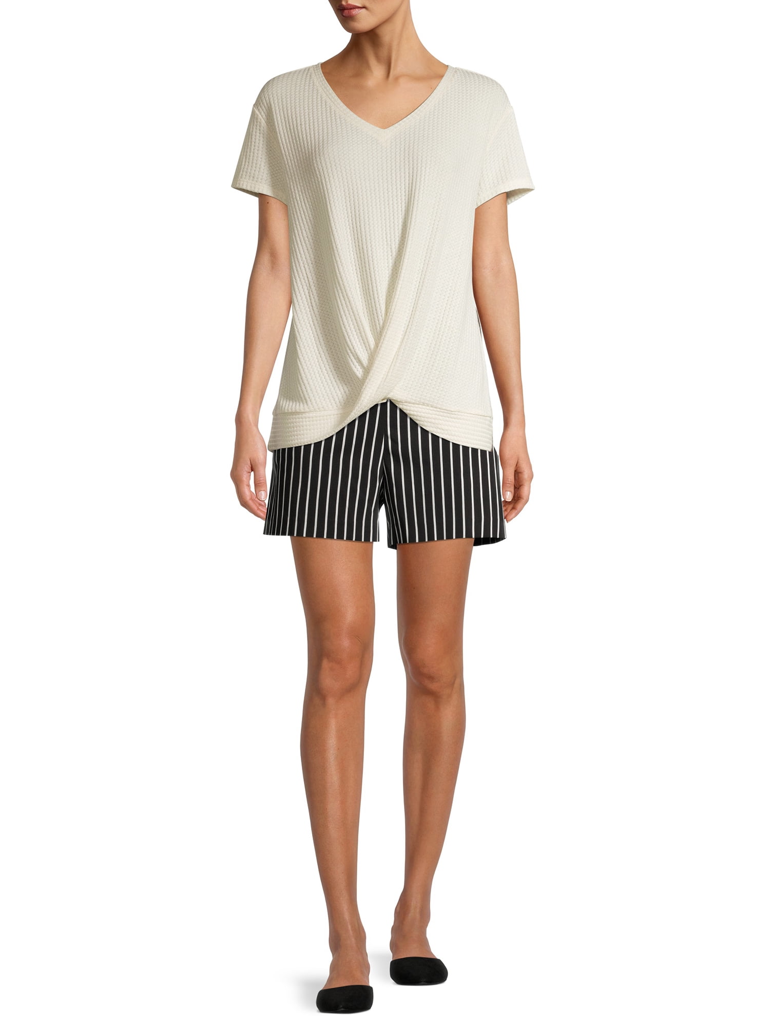 Time and Tru Women's Millennium 4'' Pull-On Shorts