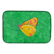 Carolines Treasures 8861DDM Butterfly Orange on Green Dish Drying Mat 14 x 21" multicolor